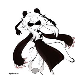 1futa big_balls big_penis black_ears blood blood_on_hand blush funamusea funamushi futanari half_naked large_balls large_penis open_legs orange_blush panda panda_humanoid pansy_(funamusea) penis_out penis_under_clothes precum request requested_art smiling solo solo_female solo_futa solo_futanari syeawater_(artist) tagme tagme_(artist) white_background white_hair