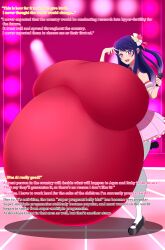 1girls artist_request breasts_bigger_than_head breasts_bigger_than_torso clothed dialogue gigantic_breasts hoshino_ai hyper hyper_belly hyper_breasts hyper_pregnancy massive_breasts oshi_no_ko pregnant ready_to_pop solo