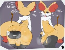 anal anal_masturbation anal_sex anthro ass backsack balls big_ass big_balls big_butt big_penis bodily_fluids braixen canid canine capra69capra curvy curvy_figure dildo dildo_in_ass dildo_insertion eyelashes eyeshadow femboy foreskin fur furry generation_6_pokemon genitals hand_on_butt hand_on_penis heart_symbol hi_res huge_dildo humanoid_genitalia humanoid_penis makeup male male_braixen male_only mammal masturbation multicolored_body nintendo object_in_ass open_mouth penetration penis pokemon pokemon_(species) sex_toy sex_toy_in_ass sex_toy_insertion simple_background slutty_face solo steaming_body steamy_penis stomach_bulge teapot_(body_type) text thick_thighs tongue_out two_tone_body wide_hips yellow_body yellow_fur