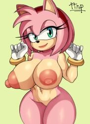 1girls amy_rose big_breasts furry mobian_(species) nude pink_hair solo sonic_(series) ttrop