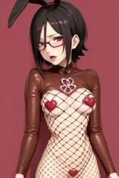 anime anime_style bodysuit boruto:_naruto_next_generations bunny_girl hentai naruto naruto_(series) naruto_shippuden red_eyes sarada_uchiha