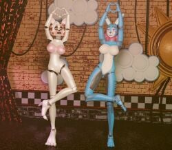 2025 3d 3d_(artwork) 5_fingers absurd_res accessory animal_humanoid animatronic anthro belly blender_(artwork) blender_cycles blue_body blue_hands blue_legs bonnie_(fnaf) bow_(feature) bow_ribbon breasts canid canid_humanoid canine canine_humanoid colored curtains dancing decoration digital_media_(artwork) duo female female/female fingers five_nights_at_freddy's five_nights_at_freddy's_2 floor forced fox full-length_portrait genitals gesture green_eyes group_nudity hair hair_accessory hair_ribbon hairbow heart_gesture heart_symbol hi_res humanoid lagomorph lagomorph_humanoid leporid leporid_humanoid lips machine mammal mammal_humanoid mangle_(disembowell) mangle_(fnaf) mikabb nipples nude nude_anthro nude_female on_one_leg paws performance pink_breasts pink_nipples pink_pussy portrait purple_lips pussy rabbit rabbit_ears red_lips ribbons robot robot_anthro robot_humanoid robot_joints sad scott_cawthon scottgames shaded standing toy_bonnie_(disembowell) toy_bonnie_(fnaf) white_belly white_body white_breasts white_hair white_hands white_legs white_nipples yellow_eyes