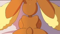 1boy 1girls big_ass big_breasts big_butt breasts lopunny pokemon pokemon_(species) pulling_ears tagme zaviel