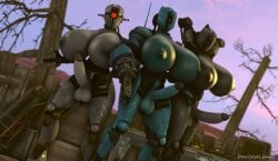 3d 3d_(artwork) 3futas ada_(fallout) assaultron assaultron_(fallout) big_ass big_breasts big_penis dontasklemon fallout futa_only futanari huge_breasts humanoid kleo_(fallout) robot thick_thighs wide_hips