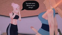 3d big_breasts big_penis blonde_hair domination futanari helping konoha muscular naruto naruto_(series) naruto_shippuden pink_hair sakura_haruno tsunade