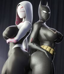 2girls 3d alternate_breast_size ass_press batgirl batgirl_(cassandra_cain) batman_(series) big_ass big_tits cassandra_cain crossover dc dc_comics disney dominant_female erect_nipples female female/female female_only gwen_stacy gwen_stacy_(spider-verse) heroine horny horny_female kiss lesbian love marvel marvel_comics multiple_girls nipples_bulge orphan_(dc) romantic spider-girl spider-gwen spider-man:_across_the_spider-verse spider-man:_into_the_spider-verse spider-man_(series) tight_clothing wotwot3d yuri