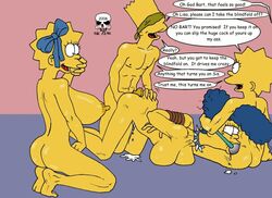 1boy 3girls ball_gag bart_simpson blindfold bondage bound brother_and_sister female gag gagged human incest lisa_simpson maggie_simpson male marge_simpson mother_and_son nipples rape sisters straight tagme the_fear the_simpsons tied_up