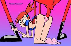 cartoon_network female foster's_home_for_imaginary_friends frankie_foster human male pink_socks socks straight swebe wilt