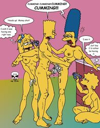 bart_simpson cum cum_in_pussy cum_inside female human incest lisa_simpson maggie_simpson male marge_simpson straight tagme the_fear the_simpsons yellow_body