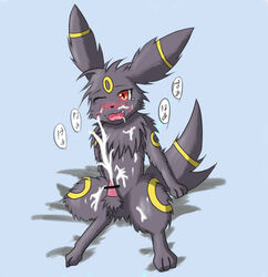 balls black_body black_fur censored cum eeveelution ejaculation fangs fur male male_only nintendo open_mouth pemis penis pokemon pokemon_(species) tagme umbreon