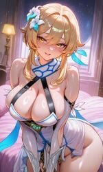 lumine (genshin impact) from genshin impact by slombert