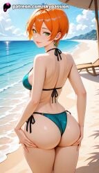 1girls 2025 ai_assisted ai_generated anime artist_name ass ass_grab ass_support back beach ben_10 big_ass bikini blue_sky booty breasts bust cloud earrings explicit female from_behind future_gwen grabbing_own_ass green_bikini green_eyes gwen_tennyson hi_res high_quality high_resolution highres jewelry looking_at_viewer looking_back orange_hair outdoors patreon patreon_username sand shore short_hair side-tie_bikini sky skypassion smile solo stable_diffusion swimsuit water watermark waves