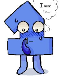 algebralien battle_for_dream_island bfdi blush dripping dripping_precum futanari hceercs intersex looking_at_penis no_nut_november object_shows one_(bfdi) penis precum precum_drip sweating temptation tentacle tentacle_penis the_power_of_two thought_bubble tpot