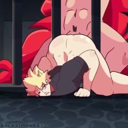 2boys anal animated animation bakugou_katsuki bars blowjob cum cum_in_ass cum_in_mouth cum_inside dicks eijirou_kirishima galaximonkey gay gay_anal gay_oral gay_sex heart-shaped_pupils jail jail_cell katsuki_bakugou kirishima_eijirou male male_only male_penetrating_male moaning moaning_in_pleasure mp4 muscles muscular_male muscular_top my_hero_academia sound tagme video yaoi