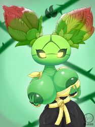 activision anthro big_breasts boom_bloom_(skylanders) flashing jessesmash32 monster_girl plant plant_girl self_fondle skylanders skylanders:_imaginators solo_female