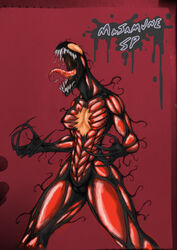 1girls carnage_(marvel) female female_only hi_res humanoid marvel pussy she-carnage solo spider-man_(series) symbiote