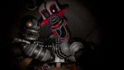 1boy 1girls 2019 3d 3d_(artwork) ambiguous_penetration being_watched black_sclera chica_(fnaf) cowgirl_position digital_media_(artwork) female female_on_top first_person_view five_nights_at_freddy's five_nights_at_freddy's_2 five_nights_at_freddy's_4 glowing glowing_eyes hi_res highres human interspecies looking_at_viewer machine male male_pov mammal mangle_(fnaf) mangled_mangle_(fnaf) missing_eye nightmare_mangle on_top orange_eyes plushie riding robot sex sharp_teeth starkiller286 straight teeth tongue tongue_out video_games withered_chica