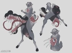 2_anuses absurd_res animal_genitalia anthro anus balls bent_over big_anus big_balls big_penis blue_eyes blush body_horror bone bovid bovid_horn caprine caprine_horn casloafy creepy darkened_genitalia equine_anus equine_genitalia fluffy fluffy_tail fur gaping gaping_anus genitals grey_body grey_fur hair hi_res hooves horn horror_(theme) huge_anus huge_balls huge_cock hyper hyper_anus hyper_balls hyper_genitalia hyper_penis long_legs male mammal markings mole_(marking) multi_anus multiple_poses mutation navel neck_tuft penis pose puffy_anus saggy_balls scrotum scrotum_flap sharp_teeth sheep short_hair short_tail signature simple_background solo standing startled sven_(lap_lamb) tail teeth thick_thighs tuft unusual_anatomy unusual_genitalia vein veiny_penis wide_hips wrinkles