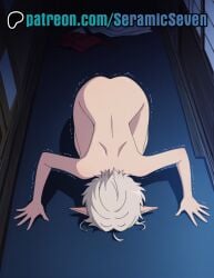 1girls 2025 2d ai ai_generated all_fours anime anime_style bowing bowing_before_viewer bowing_down completely_naked completely_naked_female completely_nude completely_nude_female dogeza elf elf_ears elf_female elf_girl female female_focus female_only gray_hair hands_on_floor hands_on_ground head_against_ground head_down light-skinned_female light_skin mushoku_tensei mushoku_tensei:_isekai_ittara_honki_dasu naked nude on_floor pointy_ears seramic_seven short_hair solo solo_female solo_focus submissive submissive_female surrendering sylphiette_(mushoku_tensei) trembling