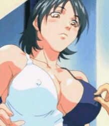 animated bible_black bible_black_only boobs breasts female gif minase_yukiko tagme