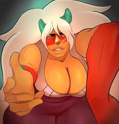 1girls breasts cleavage female female_only huge_breasts jasper_(steven_universe) large_breasts softnotion solo steven_universe tall
