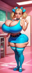 1girls aged_up ai_generated bbw big_breasts blonde-haired_female blonde_female blonde_hair blue_outfit breasts breasts_bigger_than_head bubble_butt bubbles_(powerpuff_girls) busty busty_female busty_girl chubby chubby_ass chubby_female dummy_thicc fat fat_ass fat_butt fat_legs female gigantic_ass gigantic_thighs gnarrl hip_dips huge_ass huge_breasts huge_butt hyper_hips hyper_thighs massive_ass massive_thighs powerpuff_girls shortstack shortstack_female solo ssbbw stacked standing thick_ass thick_thighs top_heavy top_heavy_breasts twintails