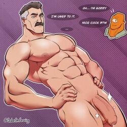 allen_the_alien bara big_penis blue_eyes cock cyclops daddy dick dilf gabeonserving gay invincible invincible_(tv_series) male male_only moustache muscular muscular_male nolan_grayson omni-man orange_skin penis precum veiny veiny_penis yaoi