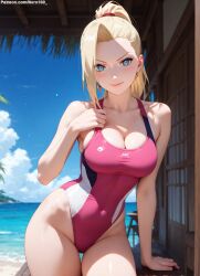 1girls 2d ai_generated areolae big_breasts bikini bikini_bottom bikini_top blonde_female blonde_hair boruto:_naruto_next_generations chest curvy curvy_figure cute cute_face detailed eyelashes eyeshadow female female_only fit fit_female focus hair high_quality ino_yamanaka large_breasts legs light-skinned_female light_skin lips lipstick long_hair makeup mascara naruto naruto_(series) naruto_shippuden nero100 outdoors outside pale-skinned_female pale_skin perky_breasts ponytial posing seductive seductive_look stable_diffusion swimsuit swimwear tagme thighs thin_waist