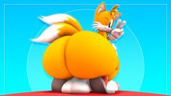 3d 3d_(artwork) anthro ass balls big_ass big_balls big_butt big_penis bubble_butt canid canine crouching digital_media_(artwork) femboy fox genitals gesture hand_gesture hi_res huge_ass huge_balls huge_butt huge_cock hyper hyper_ass hyper_balls hyper_butt hyper_genitalia hyper_penis large_ass large_balls large_penis looking_at_viewer looking_back looking_back_at_viewer male mammal miles_prower not_person420 one_eye_closed penis red_fox sega smile smiling_at_viewer solo sonic_(series) sonic_the_hedgehog_(series) tails tails_the_fox thick_thighs tiptoes true_fox v_sign wide_hips wink winking_at_viewer
