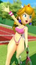 1girls 3d alternate_version_available ass blonde-haired_female blonde_female blonde_hair blonde_hair_female breasts clothed crown female hips hips_wider_than_shoulders jiggle jiggling_ass jiggling_breasts jojomingles light_skin lips mario_(series) mario_tennis nintendo pointing ponytail princess princess_peach royal royalty scantily_clad solo solo_female solo_focus sound tagme thick_thighs thighs video walking waving wide_hips wink winking