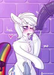 2019 absurd_res animal_genitalia animal_penis blush bodily_fluids cum cum_on_face cutie_mark digital_media_(artwork) disembodied_penis double_diamond_(mlp) duo earth_pony equid equine equine_penis friendship_is_magic genital_fluids heart hi_res hooves horse horsecock male male/male mammal medial_ring my_little_pony one_eye_closed open_mouth penis pony semi-anthro solo_focus whisperfoot