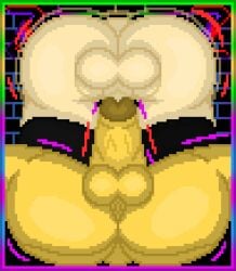 2futas ass balls big_ass big_butt big_penis chara chara_(undertale) docking effects frisk frisk_(undertale) futa_on_futa futa_only futanari motion_blur motion_lines penis pixel_art self_upload undertale undertale_(series) urethra urethral_insertion urethral_penetration zixy