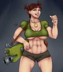 1girls abs astra_militarum bandana bolter catachan_jungle_fighters female female_only guardswoman_(warhammer_40k) gun imperial_guard imperium_of_man muscular_female romman08 solo solo_female warhammer_(franchise) warhammer_40k