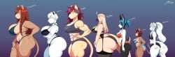 7girls adison_(jwinkz) artjwink ass ass_bigger_than_head avian_female bear bear_girl big_ass big_breasts big_thighs bird bird_girl blue_hair blue_hair_female bre breasts bunny bunny_girl canine celine_(jwinkz) charlotte_(jwinkz) crystal_(jwinkz) curvy curvy_body curvy_female curvy_figure dog_girl furry furry_female hand_on_hip headmistress_(jwinkz) hips jwinkz kaylee_(jwinkz) large_ass large_breasts legwear lion lion_girl long_hair long_hair_female medium_breasts mouse mouse_girl multiple_girls muscular muscular_female nadenka_(jwinkz) non-human panties red_hair red_hair_female shaved_side short_hair short_hair_female size_comparison size_difference thick_thighs thighs white_fur white_hair white_hair_female yellow_fur