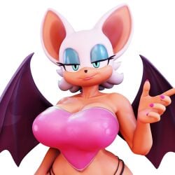 rouge the bat from sega by mentlexd