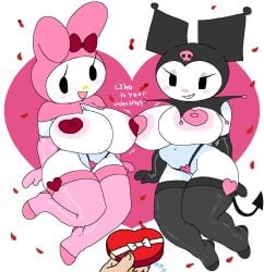 2023 2girls anthro areola areolae armwear ass big_ass big_breasts black_armwear black_elbow_gloves black_headwear black_legwear black_stockings black_thighhighs blush breast_jiggle breasts breasts_covered cassettedream chocolates dream-cassette elbow_gloves female gift gift_box headwear heart heart_shape heart_symbol high_heels hood hoshime huge_areolae huge_breasts huge_nipples jester jester_hat jiggle jiggling_breasts kuromi lagomorph large_breasts legwear looking_at_viewer my_melody onegai_my_melody panties pink_armwear pink_elbow_gloves pink_high_heels pink_hood pink_legwear pink_stockings pink_thighhighs png png_version_available pussy sanrio skull solo stockings sweets text thick_thighs thighhighs thong valentine's_day white_fur wide_hips