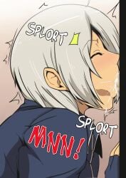 1girls angel_(kof) blowjob clothed clothed_female cum cum_in_mouth cum_inside cumming cumming_in_mouth cumming_inside cumshot deep fellatio giving_head hard_cock in_mouth inside king_of_fighters light-skinned_female light_skin oral pale-skinned_female pale_skin short_hair sucking sucking_cock sucking_dick white_hair
