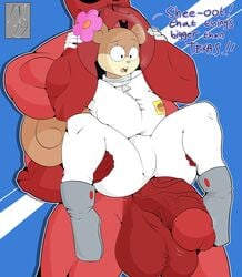 absurd_res anthro balls big_balls big_breasts big_penis breasts clothed clothing crustacean duo female full_nelson hi_res huge_balls huge_cock humanoid_penis larry_the_lobster lobster male mammal mklancer00 muscular muscular_male nickelodeon penis rodent sandy_cheeks sciurid smooth_skin spongebob_squarepants straight vein veiny_penis