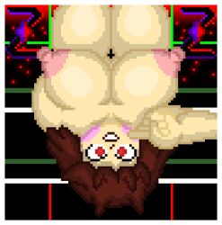 1girls asking asking_for_it asking_for_sex big_breasts breasts brown_hair chara chara_(undertale) fellatio_gesture female female_only gesture laying_down laying_on_back legs nipples pixel_art pointing pointing_at_mouth pointing_at_self red_eyes self_upload thighs undertale undertale_(series) wants_to_be_fucked zixy