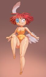 1girls body_control canonical_scene color dancing female female_focus female_only hjsakldfhl_(tadc) lickagoat ragatha_(dancer_outfit) ragatha_(the_amazing_digital_circus) the_amazing_digital_circus thick_thighs thighs twitter_link yellow_clothing