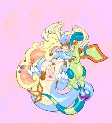 2026 3_toes 4_fingers absurd_res aeniridiae animal_genitalia anthro anus back_wings balls blush blush_lines brown_body brown_fur claws closed_eyes cuddling eyewear eyewear_only feet feral fingers flaccid floppy_ears flygon foreskin fur generation_3_pokemon generation_6_pokemon generation_9_pokemon genital_slit genitals glasses glasses_only goodra group hand_holding hand_on_arm head_wings hi_res horn hug hugging_another hugging_from_behind humanoid_genitalia humanoid_penis lagomorph laying_on_another leporid lop_ears lying male mammal mega_dragonite mega_evolution nintendo nude on_back penis pokemon pokemon_(species) rabbit robin_(robinstic) scut_tail shiny_pokemon short_tail smile tail toes unusual_wing_placement wearing_glasses white_body white_fur wings