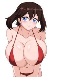 1girls big_breasts bikini bikini_bottom bikini_only bikini_top bikini_top_only blue_eyes breasts brown_hair captain_rs female female_only female_solo may pokemon pokemon_rse solo solo_female solo_only