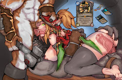 1girls 2boys anthro awesomeorange big_breasts blood_elf_rogue breasts cairne_bloodhoof cross_section cum cum_in_pussy cum_in_uterus cum_inside deepthroat fellatio female green_eyes head_grab hearthstone horde_symbol long_hair male oral penetration penis ponytail pussy rape rogue_(warcraft) sex spread_legs tears threesome tongue tongue_out uterus vaginal_penetration valeera_sanguinar warcraft world_of_warcraft x-ray