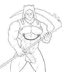 flaccid god goddess grim_reaper iranian jackalman male male_only muscles muscular_anthro muscular_male personification thundercats