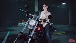 claire_redfield claireredfield harley_davidson re2r re2remake residentevil residentevil2remake topless topless_female