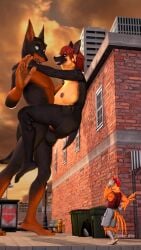 3d 9:16 absurd_res anthro anthro_on_anthro anthro_penetrated anthro_penetrating anthro_penetrating_anthro ass avian balls bat bat_(petruz) big_breasts bird black_body black_fur black_nose blue_eyes breasts brick brown_body brown_fur building canid canine canis chicken city claws clothed clothing confusion digital_media_(artwork) dobermann dobermann_(petruz) domestic_dog duo erection eye_contact fangs feathers feet female female_penetrated fur galliform gallus_(genus) genitals green_eyes grope hair hi_res huge_breasts larger_female larger_male lifting_partner looking_at_another looking_at_partner macro macro_on_macro male male/female male_penetrating male_penetrating_female mammal muscular nipples nude open_mouth outside penetration penile penile_penetration penis petruz_(copyright) phasianid pinscher pussy red_hair rooster_(petruz) scared scared_expression sex size_difference smaller_male source_filmmaker_(artwork) stand_and_carry_position standing standing_sex store street tail teeth thick_thighs trash_can vaginal_penetration wall_(structure) wide_hips zeke_dile