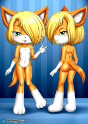 1girls anthro ass bbmbbf blush diamond_level domestic_cat feline female female_only furry little_tails looking_at_viewer nude open_mouth palcomix pietros_secret_club pussy solo tongue