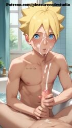 ai ai_generated airhead bath blowjob boruto:_naruto_next_generations cum femboy handjob kawaki looking_at_viewer male male/male male_focus males_only naruto naruto_(series) nude oblivious petite pleasurecode precum shocked shocked_expression suggestive suggestive_look tease trap tricked tricked_into_blowjob uzumaki_boruto uzumaki_naruto yaoi