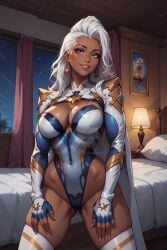 1girls ai_generated ass big_ass big_breasts breasts dark-skinned_female dark_skin female_only large_ass large_breasts marvel marvel_comics marvel_rivals ororo_munroe solo_female storm_(marvel_rivals) storm_(x-men) sugoiseduction thick_thighs wide_hips x-men