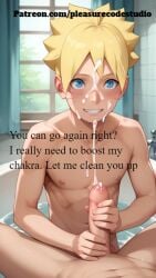 ai ai_generated airhead bath blowjob boruto:_naruto_next_generations cum cum_on_body cum_on_face femboy handjob kawaki looking_at_viewer male male/male male_focus males_only naruto naruto_(series) nude oblivious petite pleasurecode precum smiling smiling_at_partner suggestive suggestive_look tease trap tricked tricked_into_blowjob uzumaki_boruto uzumaki_naruto yaoi